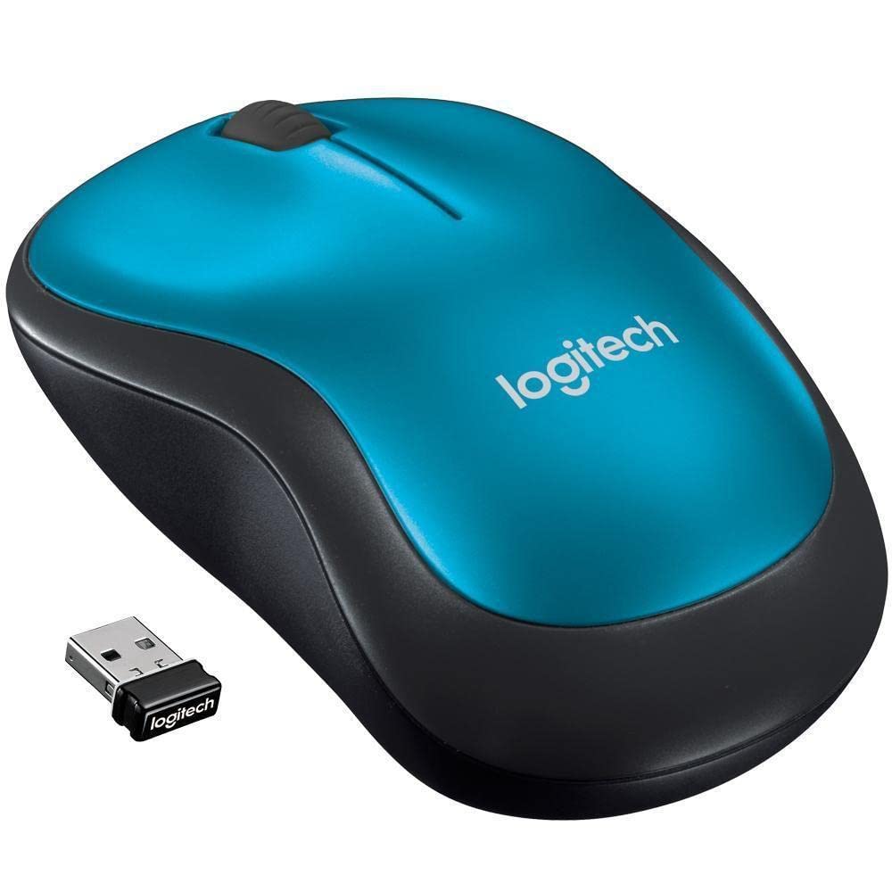 Logitech M185 Wireless Mouse, 2.4GHz with USB Mini Receiver, 12-Month Battery Life, 1000 DPI Optical Tracking, Ambidextrous PC/Mac/Laptop - Swift Grey