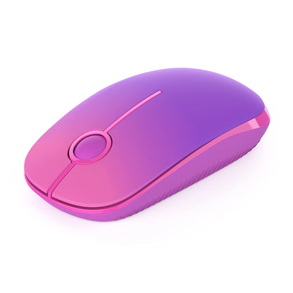 VssoPlor Wireless Mouse, 2.4G Slim Portable Computer Laptop Mouse with Nano Receiver Quiet Silent Optical Mice for Notebook, PC, Laptop, Computer-Black and Gold