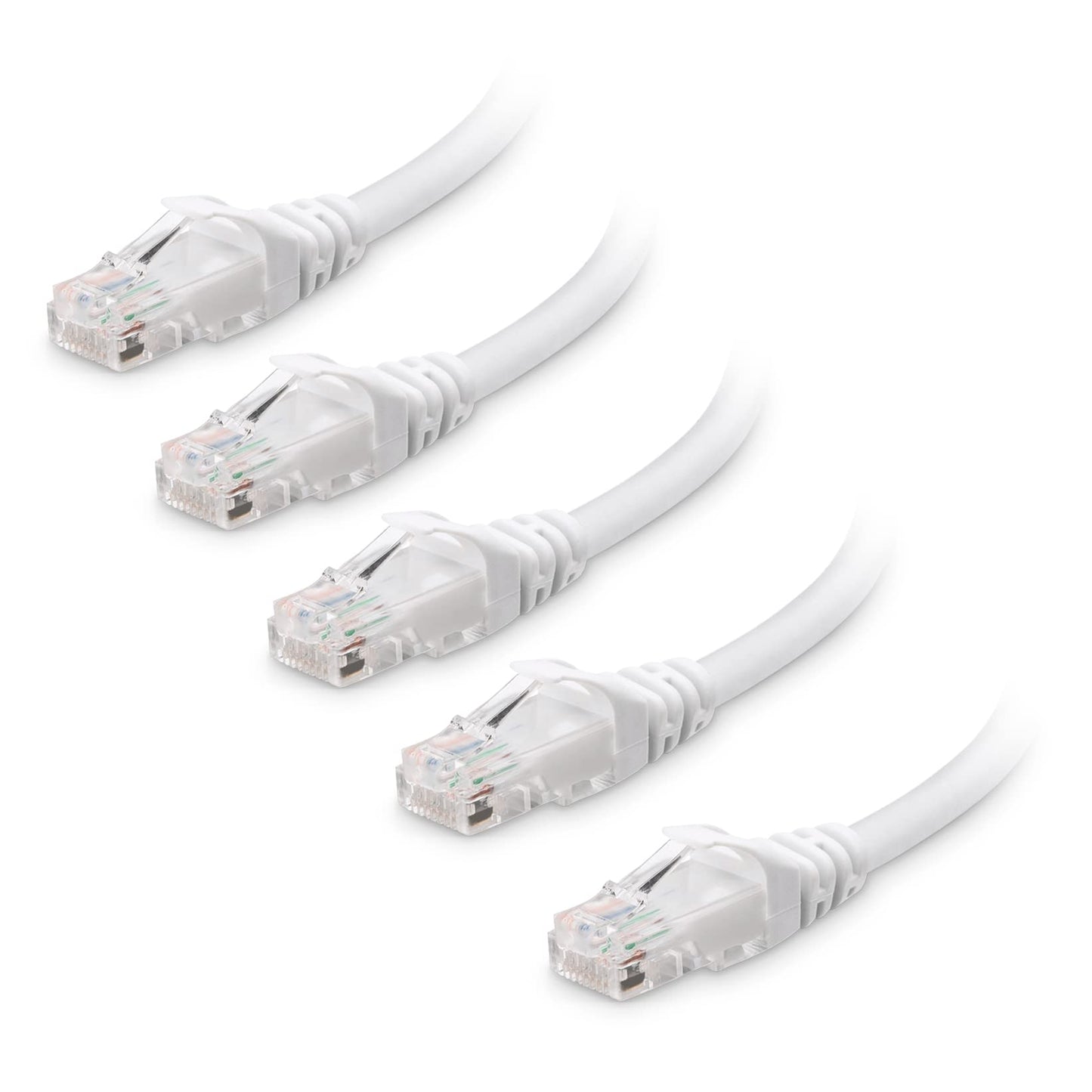 Cable Matters 10Gbps 5-Pack Snagless Short Cat 6 Ethernet Cable - 3ft, Cat 6 Cable, Cat6 Cord, Ethernet Cord, Black