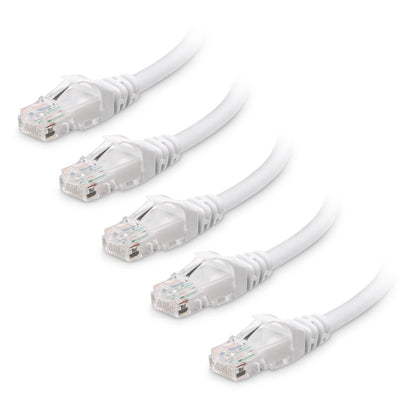 Cable Matters 10Gbps 5-Pack Snagless Short Cat 6 Ethernet Cable - 3ft, Cat 6 Cable, Cat6 Cord, Ethernet Cord, Black
