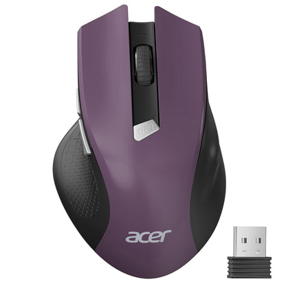 acer Wireless Mouse for Laptop, 2.4GHz Computer Mouse 3 Adjustable DPI Office Cordless USB Mice with USBA Receiver, 6 Buttons, 1600 DPI, Medium to Large Sized Hands Compatible with PC, Laptop, Desktop