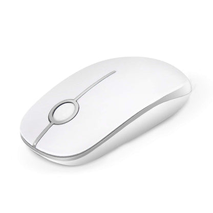 VssoPlor Wireless Mouse, 2.4G Slim Portable Computer Laptop Mouse with Nano Receiver Quiet Silent Optical Mice for Notebook, PC, Laptop, Computer-Black and Gold