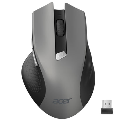 acer Wireless Mouse for Laptop, 2.4GHz Computer Mouse 3 Adjustable DPI Office Cordless USB Mice with USBA Receiver, 6 Buttons, 1600 DPI, Medium to Large Sized Hands Compatible with PC, Laptop, Desktop