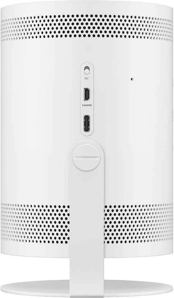 Samsung The Freestyle Projector 2nd Gen with Gaming Hub SP-LFF3CLAXXZA Bundle with Battery Base, 2 YR CPS Enhanced Protection Pack and Deco Essential High Speed 6 Feet Micro-HDMI to HDMI A/V Cable