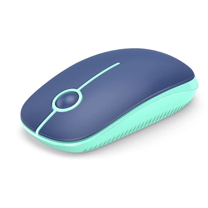 VssoPlor Wireless Mouse, 2.4G Slim Portable Computer Laptop Mouse with Nano Receiver Quiet Silent Optical Mice for Notebook, PC, Laptop, Computer-Black and Gold