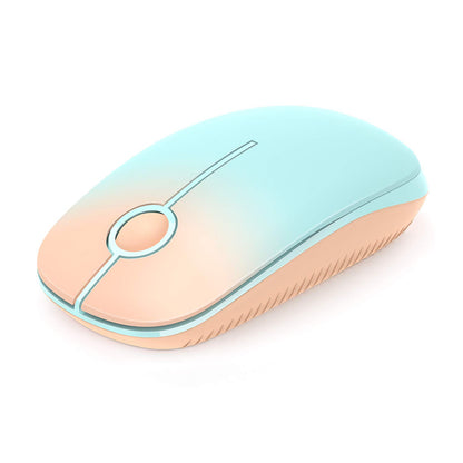 VssoPlor Wireless Mouse, 2.4G Slim Portable Computer Laptop Mouse with Nano Receiver Quiet Silent Optical Mice for Notebook, PC, Laptop, Computer-Black and Gold