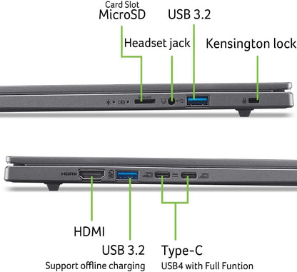 acer Aspire 16 AI Copilot+ PC | 16" WUXGA 120Hz Multi-Touch Display | Snapdragon X X1-26-100 | NPU: 45 Tops - GPU: Up to 1.7 TFLOPs | 16GB LPDDR5X | 512GB PCIe Gen 4 SSD | Wi-Fi 7 | A16-11MT-X669