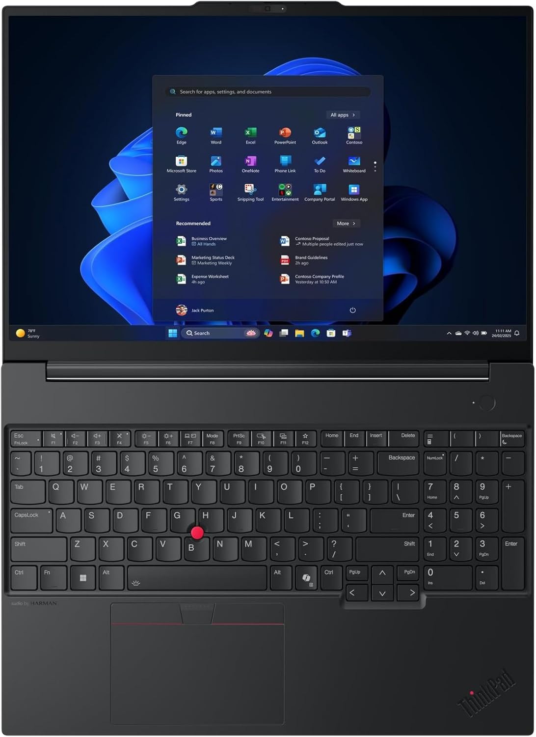 Lenovo ThinkPad E16 Gen 3 Laptop Computer for Office Business Daily use, Intel Ultra 7 255H, Arc 140T, 32GB DDR5 RAM, 1TB PCIe SSD, WiFi 6E, 16" FHD+, Webcam, Windows 11 Pro