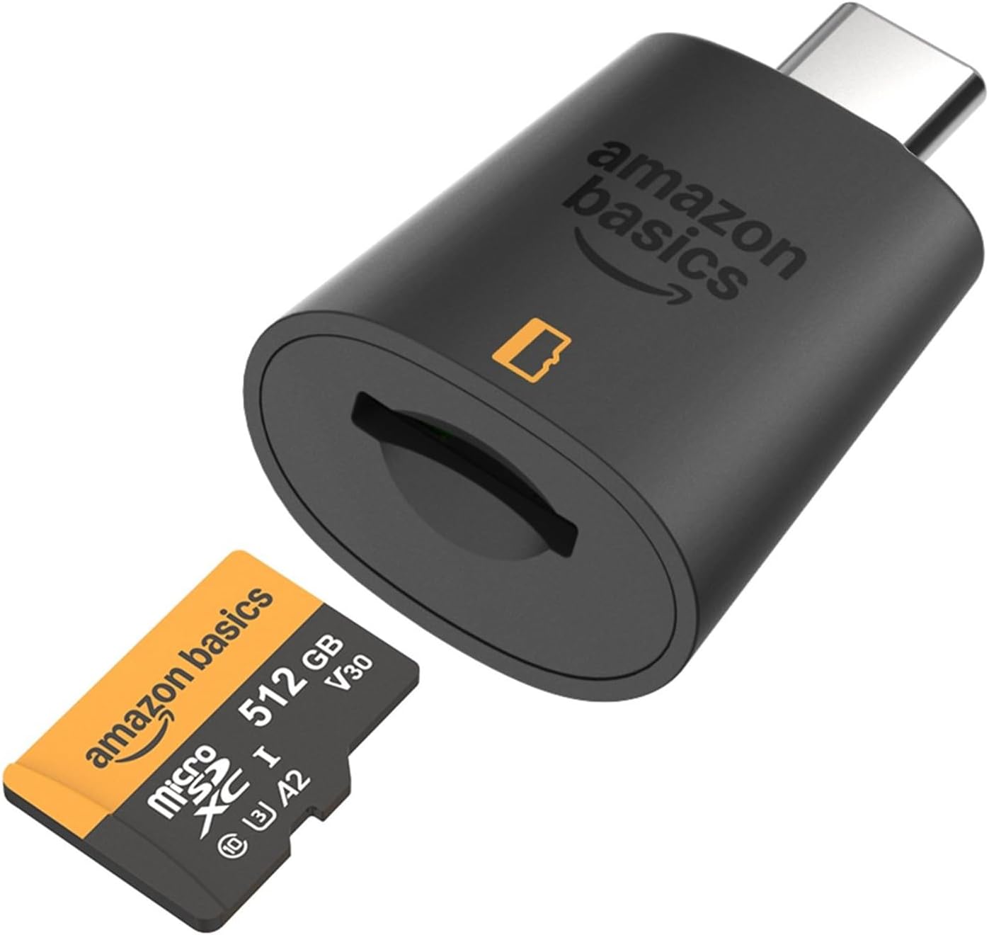 Amazon Basics 512GB microSDXC Card with Adapter for Tablets, Smartphones, Action Cameras, GoPRO, Drones, Full HD, Read Speed Up to 200MB/s, 1-Pack