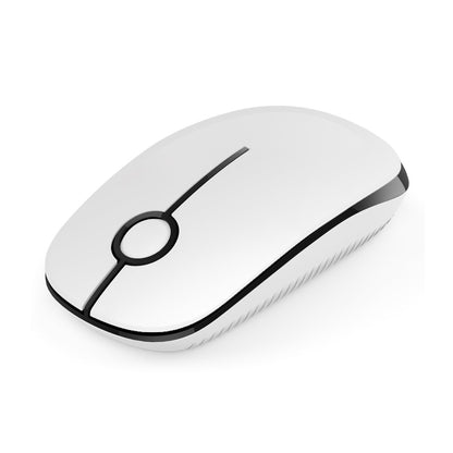 VssoPlor Wireless Mouse, 2.4G Slim Portable Computer Laptop Mouse with Nano Receiver Quiet Silent Optical Mice for Notebook, PC, Laptop, Computer-Black and Gold