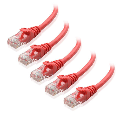Cable Matters 10Gbps 5-Pack Snagless Short Cat 6 Ethernet Cable - 3ft, Cat 6 Cable, Cat6 Cord, Ethernet Cord, Black