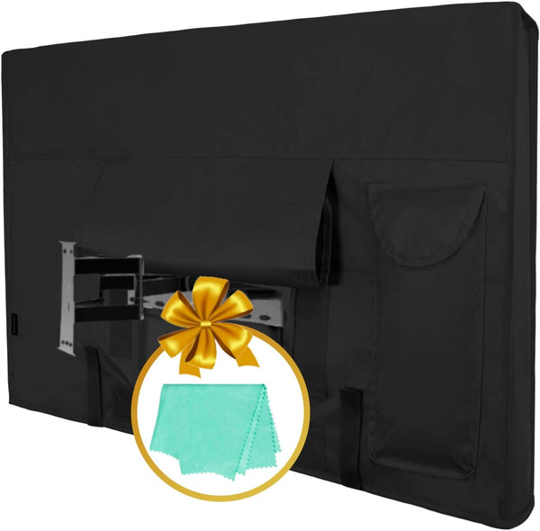 Outdoor TV Cover for 40 to 42 inches LCD, LED, Waterproof, Weatherproof and Dust-Proof TV Screen Protectors with Cleanig Cloth (42 inch,Black)