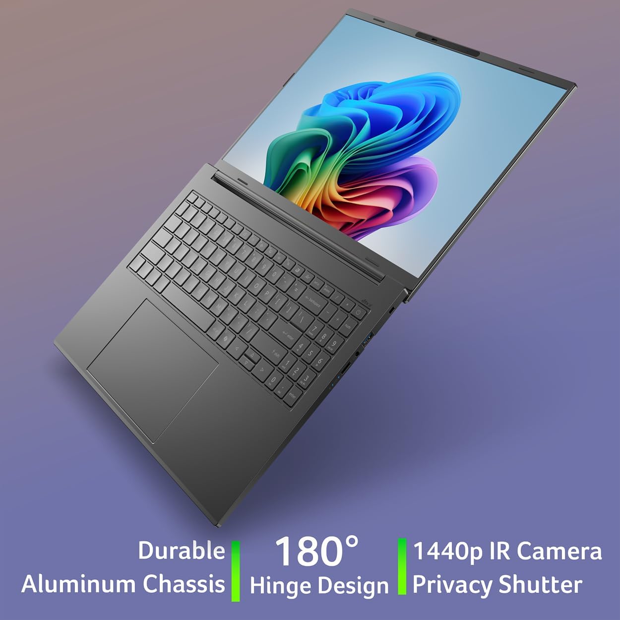 acer Aspire 16 AI Copilot+ PC | 16" WUXGA 120Hz Multi-Touch Display | Snapdragon X X1-26-100 | NPU: 45 Tops - GPU: Up to 1.7 TFLOPs | 16GB LPDDR5X | 512GB PCIe Gen 4 SSD | Wi-Fi 7 | A16-11MT-X669