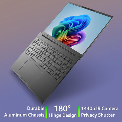 acer Aspire 16 AI Copilot+ PC | 16" WUXGA 120Hz Multi-Touch Display | Snapdragon X X1-26-100 | NPU: 45 Tops - GPU: Up to 1.7 TFLOPs | 16GB LPDDR5X | 512GB PCIe Gen 4 SSD | Wi-Fi 7 | A16-11MT-X669