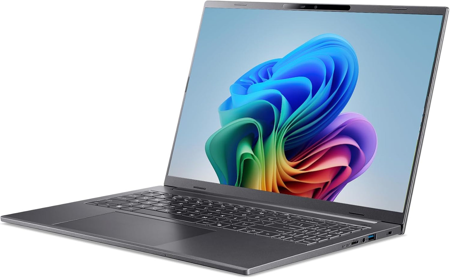 acer Aspire 16 AI Copilot+ PC | 16" WUXGA 120Hz Multi-Touch Display | Snapdragon X X1-26-100 | NPU: 45 Tops - GPU: Up to 1.7 TFLOPs | 16GB LPDDR5X | 512GB PCIe Gen 4 SSD | Wi-Fi 7 | A16-11MT-X669