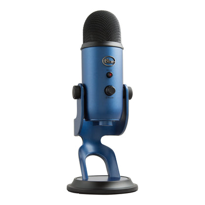 Logitech Creators Blue Yeti USB Microphone for PC, Mac, Gaming, Recording, Streaming, Podcasting, Studio and Computer Condenser Mic with Blue VO!CE effects, 4 Pickup Patterns, Plug and Play - Blackout