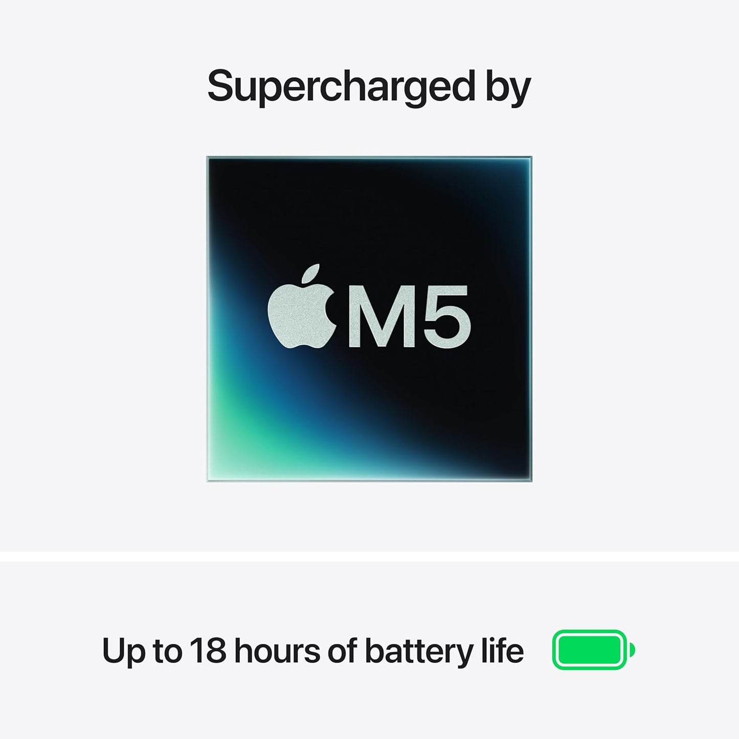 Apple 2026 MacBook Air 13-inch Laptop with M5 chip: Built for AI, 13.6-inch Liquid Retina Display, 16GB Unified Memory, 512GB SSD, 12MP Center Stage Camera, Touch ID, Wi-Fi 7; Midnight
