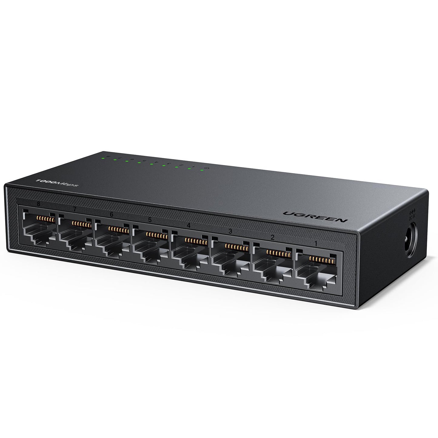 UGREEN Ethernet Switch, 5 Port Gigabit Ethernet Splitter, Plug & Play, Wall Mount & Desktop Network Switch Hub, Unmanaged, Compact, with LED, Fanless Quiet, for Internet Cable, Laptop, Router, NAS