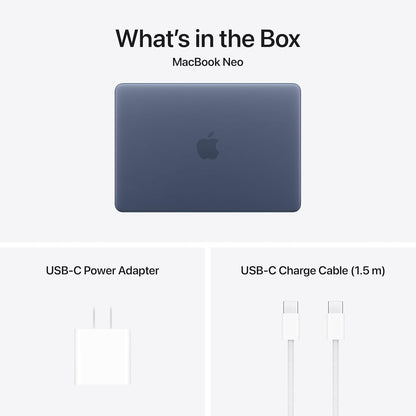 Apple 2026 MacBook Neo 13-inch Laptop with A18 Pro chip: Built for AI and Apple Intelligence, Liquid Retina Display, 8GB Unified Memory, 256GB SSD Storage, 1080p FaceTime HD Camera; Indigo