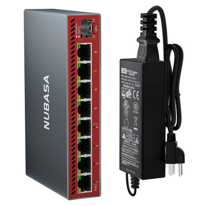 5-Port 2.5Gb Switch with 10Gb SFP+ Port, Less Heat Unmanaged Multigig Ethernet Splitter for NAS, Gaming, PC - Plug & Play, Silent Aluminum Housing, Professional Grade 2.5 Gigabit Network Switch