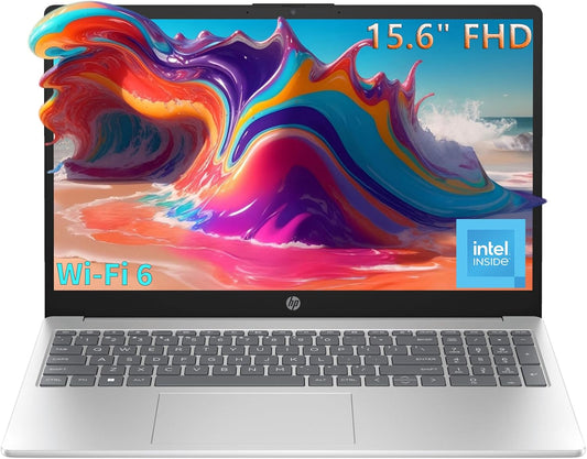 HP Pavilion 15.6 Laptop Computer for Daily Work & Student Home Study, Lifetime Office 365, Intel N100, 16GB RAM, 512GB SSD, Fast Charging, Long Battery Life, Windows 11 Home, Type-C to RJ-45 Cable