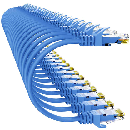 Cat 6 Ethernet Cable 3FT 10Pack, Cat6 Ethernet Patch Cable 10Gbps, High-Speed UTP Cat6 Network Cable Pure Copper, Cat 6 Cable for Home and Office Network, Black