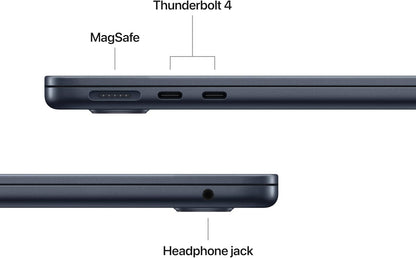 Apple 2026 MacBook Air 13-inch Laptop with M5 chip: Built for AI, 13.6-inch Liquid Retina Display, 16GB Unified Memory, 512GB SSD, 12MP Center Stage Camera, Touch ID, Wi-Fi 7; Midnight
