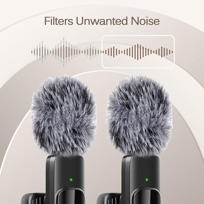 Labstandard Professional Wireless Lavalier Lapel Microphone for iPhone, iPad, mini Video Recording Mic forInterview Video Podcast Vlog YouTube&Livestream, Noise Reduction, Plug &Play