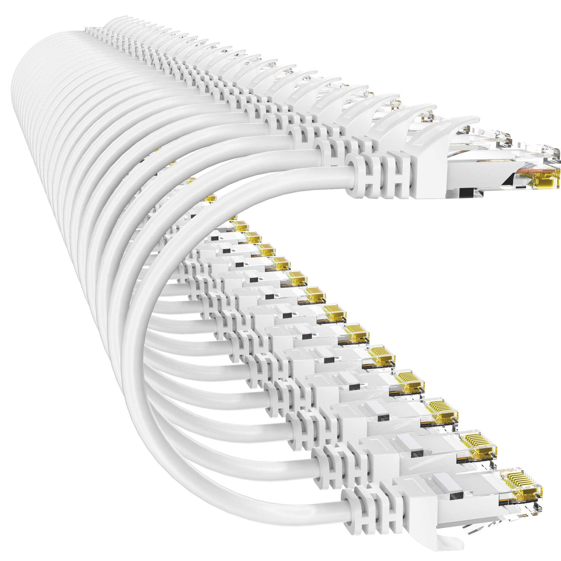 Cat 6 Ethernet Cable 3FT 10Pack, Cat6 Ethernet Patch Cable 10Gbps, High-Speed UTP Cat6 Network Cable Pure Copper, Cat 6 Cable for Home and Office Network, Black