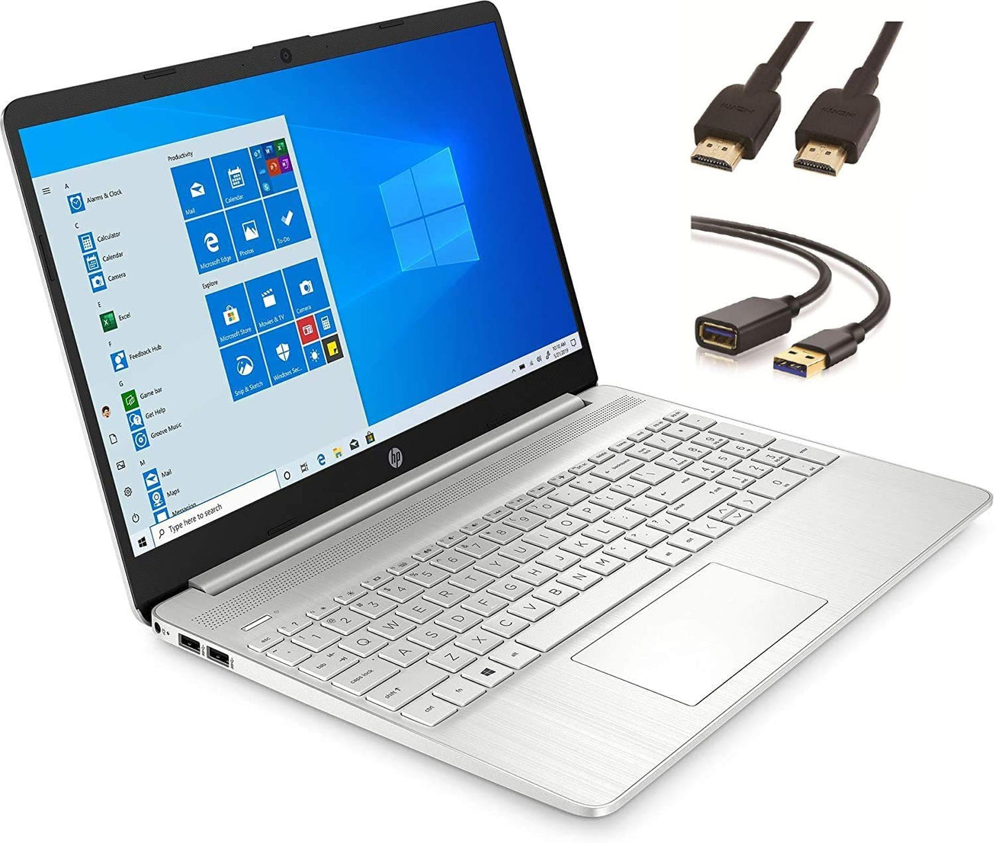 HP Pavilion 15.6 Laptop Computer for Daily Work & Student Home Study, Lifetime Office 365, Intel N100, 16GB RAM, 512GB SSD, Fast Charging, Long Battery Life, Windows 11 Home, Type-C to RJ-45 Cable