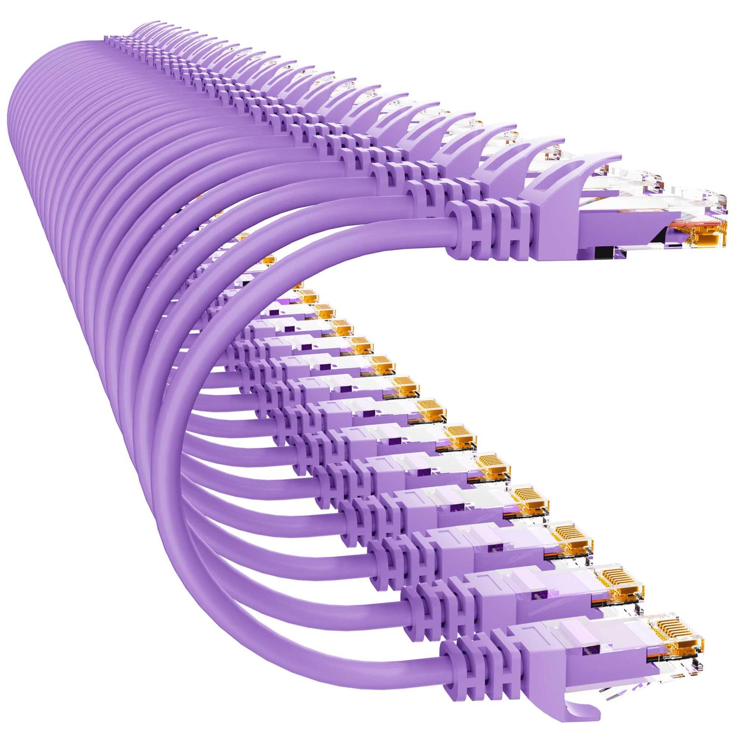 Cat 6 Ethernet Cable 3FT 10Pack, Cat6 Ethernet Patch Cable 10Gbps, High-Speed UTP Cat6 Network Cable Pure Copper, Cat 6 Cable for Home and Office Network, Black