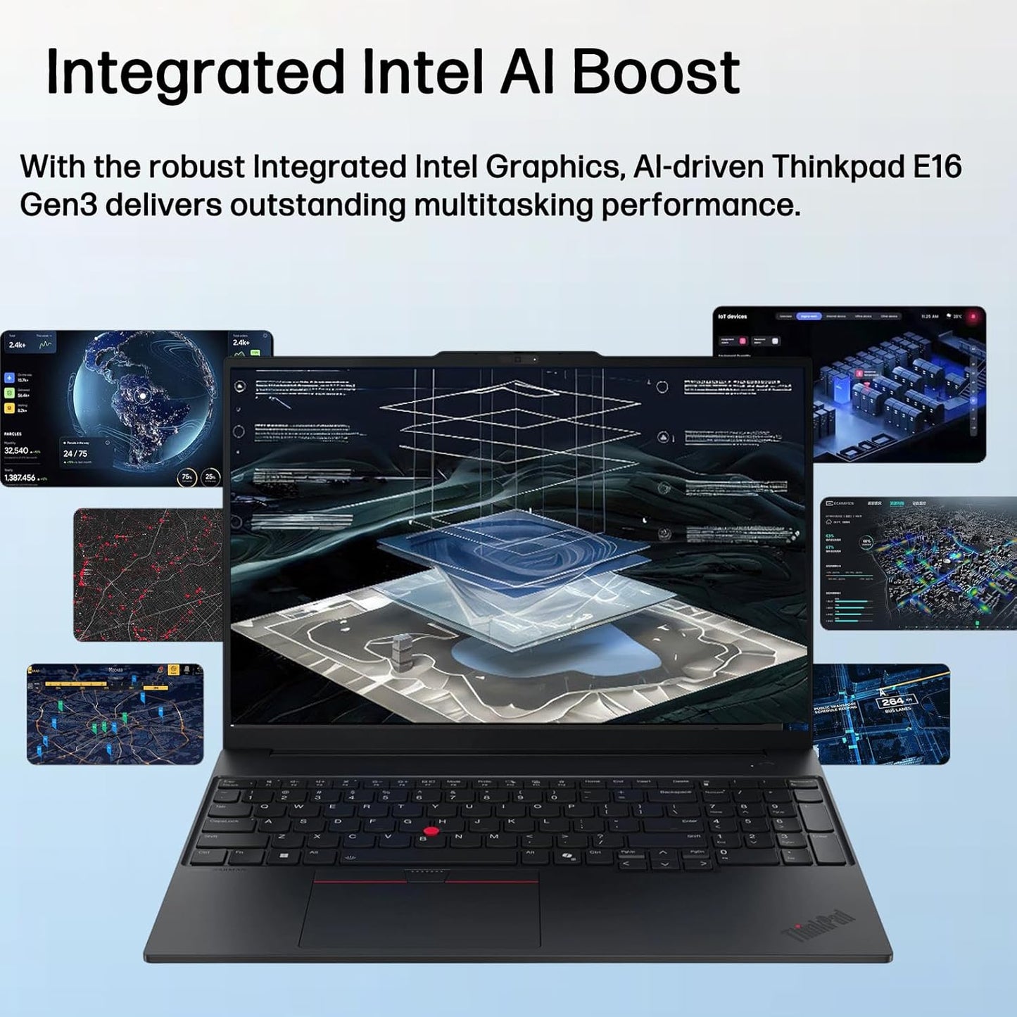 Lenovo ThinkPad E16 Gen 3 Laptop Computer for Office Business Daily use, Intel Ultra 7 255H, Arc 140T, 32GB DDR5 RAM, 1TB PCIe SSD, WiFi 6E, 16" FHD+, Webcam, Windows 11 Pro