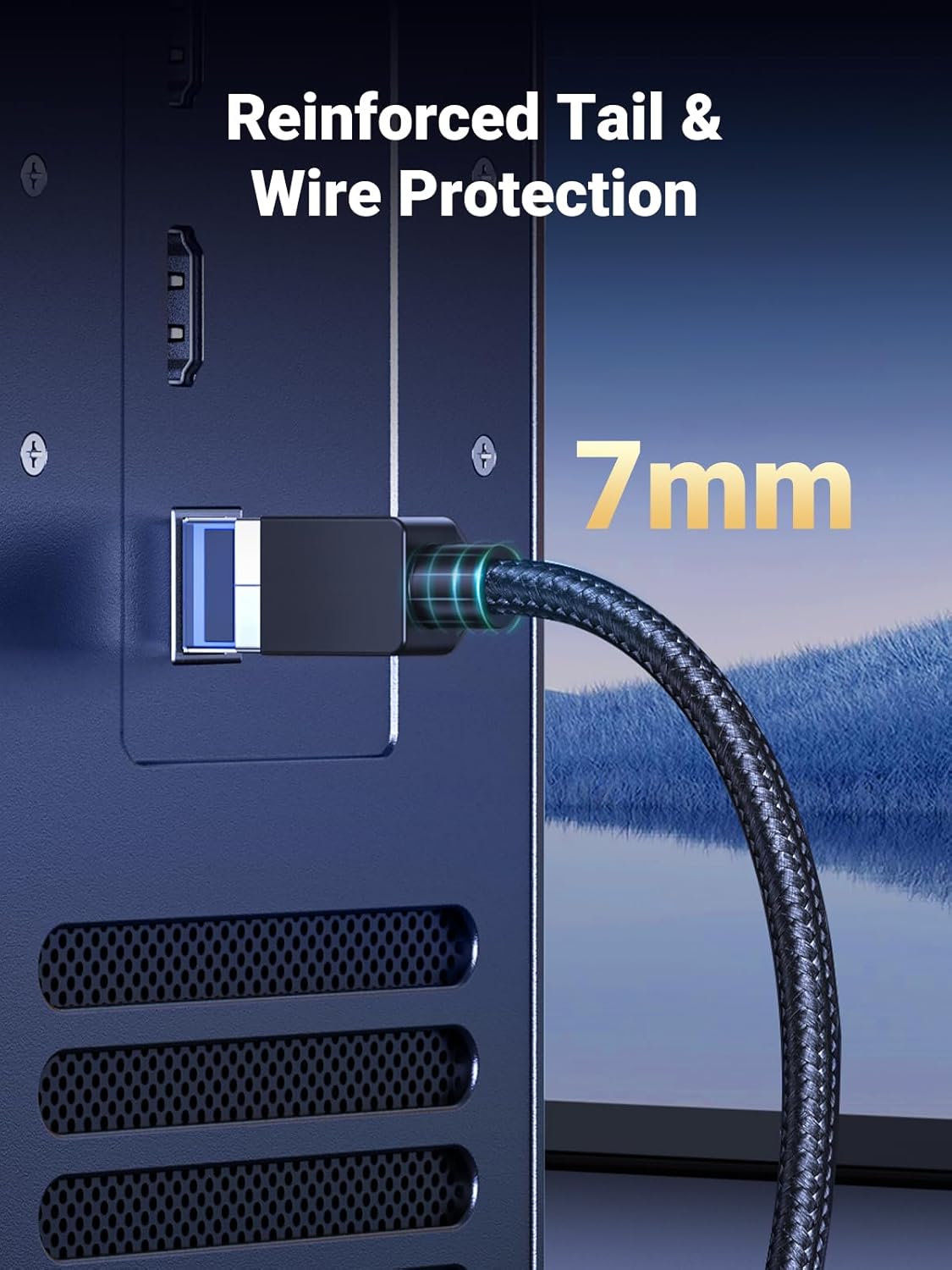 UGREEN Cat 8 Ethernet Cable 6FT, High Speed Braided 40Gbps 2000Mhz Network Cord Cat8 RJ45 Shielded Indoor Heavy Duty LAN Cables Compatible with Gaming PC PS5 PS4 PS3 Xbox Modem Router 6FT
