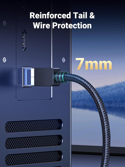 UGREEN Cat 8 Ethernet Cable 6FT, High Speed Braided 40Gbps 2000Mhz Network Cord Cat8 RJ45 Shielded Indoor Heavy Duty LAN Cables Compatible with Gaming PC PS5 PS4 PS3 Xbox Modem Router 6FT