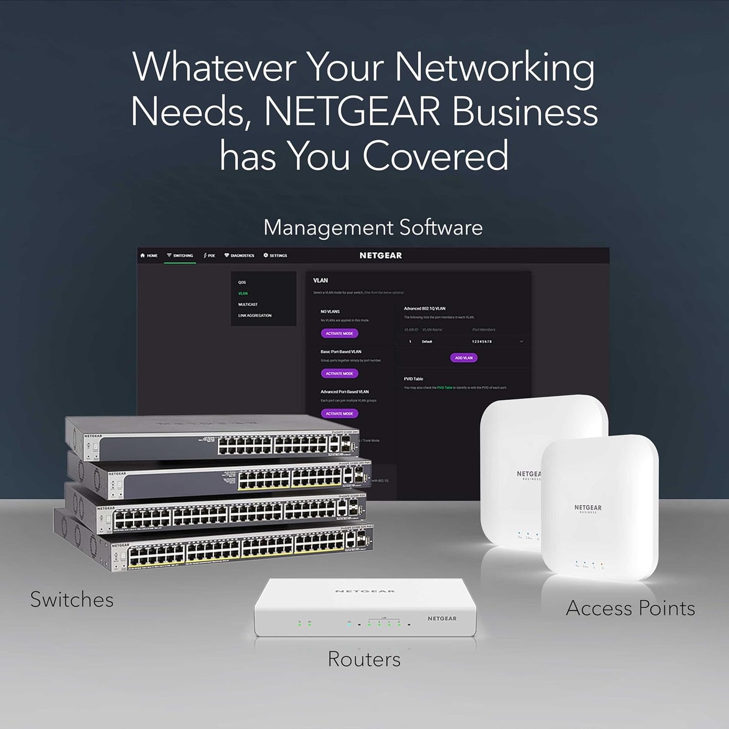 NETGEAR 16-Port Gigabit Ethernet Unmanaged PoE Switch (GS116PP) - with 16 x PoE+ @ 183W, Desktop, Wall Mount or Rackmount