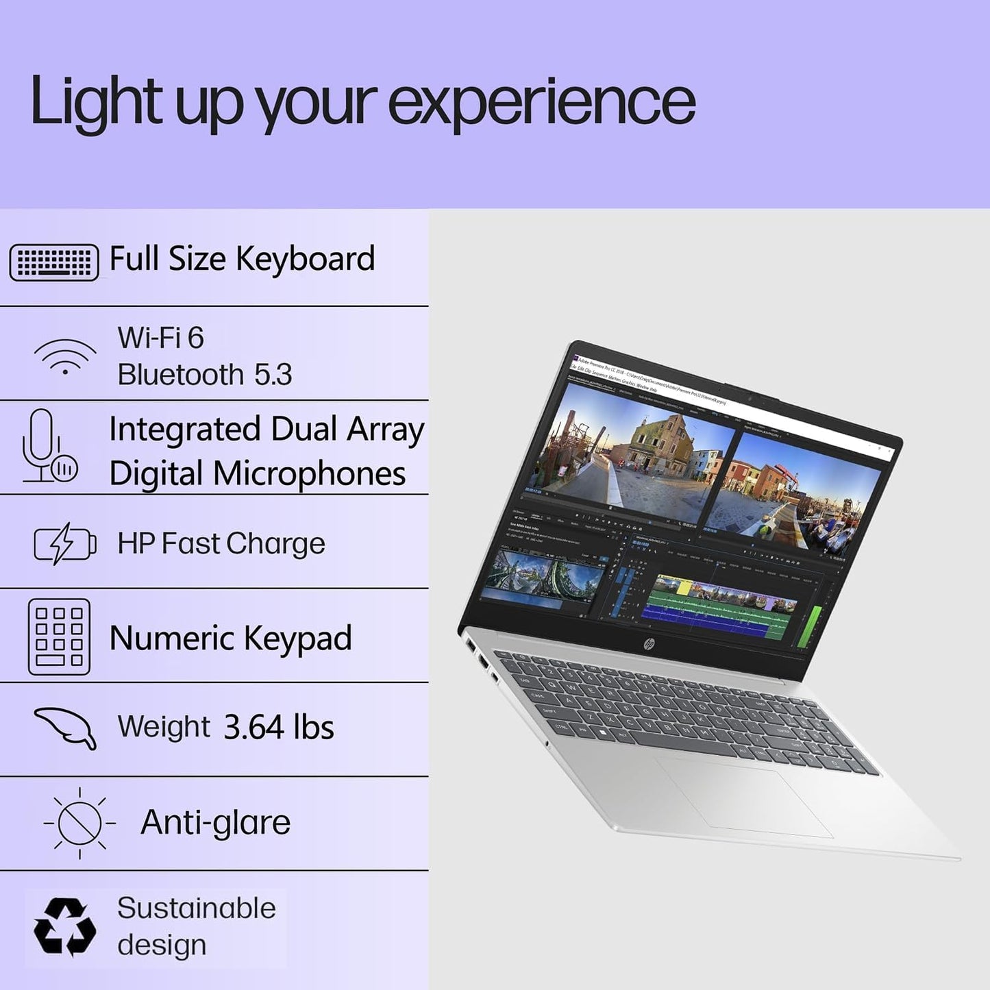 HP Pavilion 15.6 Laptop Computer for Daily Work & Student Home Study, Lifetime Office 365, Intel N100, 16GB RAM, 512GB SSD, Fast Charging, Long Battery Life, Windows 11 Home, Type-C to RJ-45 Cable