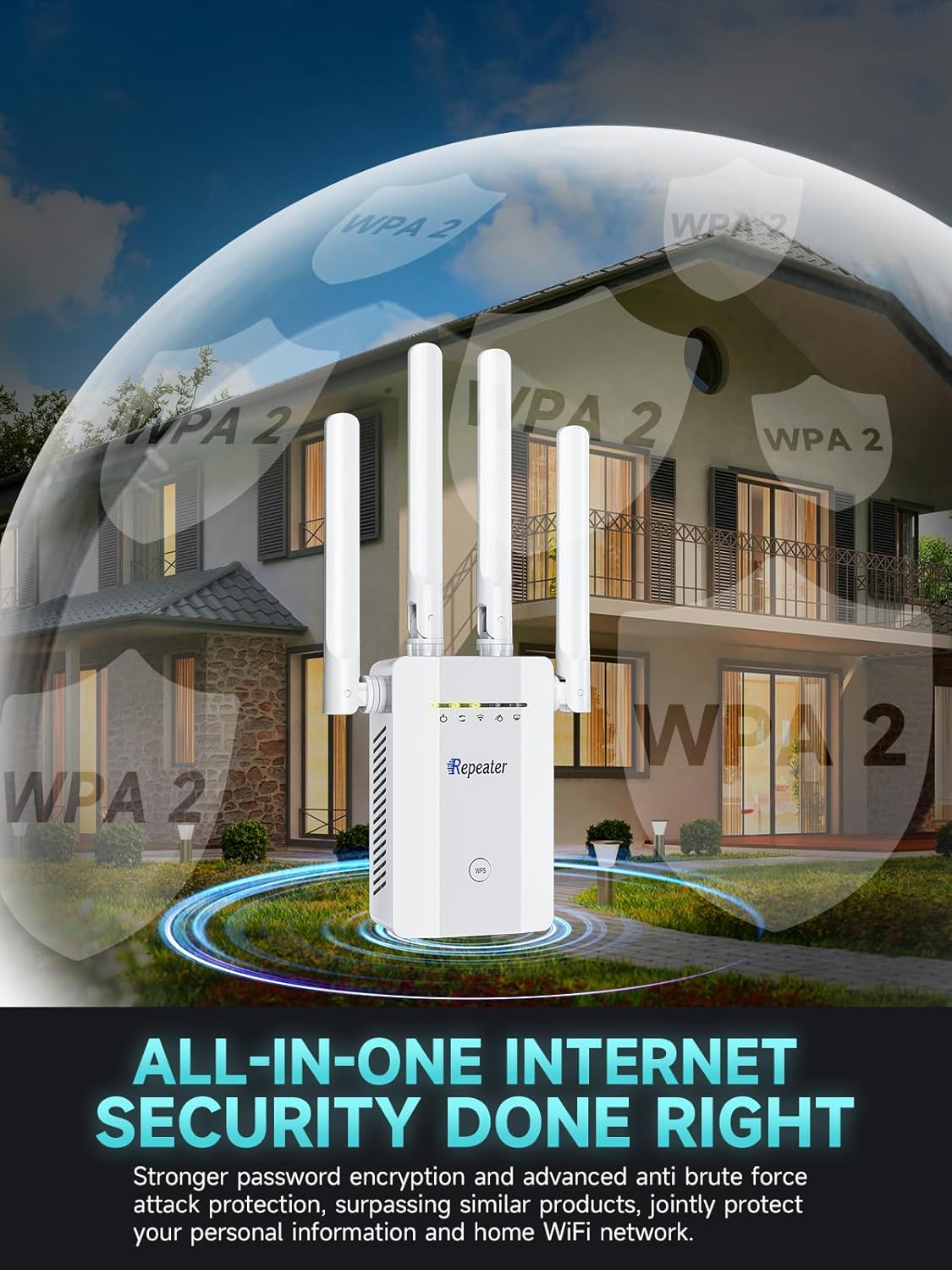 2026 New WiFi Extender Signal Booster for Home, 15715sq.ft Long Range WiFi Repeater Wireless Routers Signal Amplifier, Mesh WiFi 15X Faster Access Point with Ethernet Port, Easy Setup, 5 Working Mode