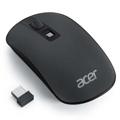 Acer Ergonomic Mouse Wireless, Vertical Computer Mouse for Office, Ergo Mice Rechargeable for Medium to Large Sized Hands, 2.4GHz USB Receiver, 800/1200/1600 DPI, 6 Buttons for Laptop, PC and Desktop