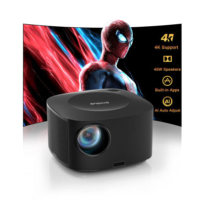 Outdoor-Projector-4K with WiFi and Bluetooth:[Ultra-High Bright/60W Dolby Audio/Official Licensed Apps],Smart-Projector with AI Auto Focus,ONOAYO ONO5Pro 2.0 Movie Projector for Indoor/Outdoor 2026New
