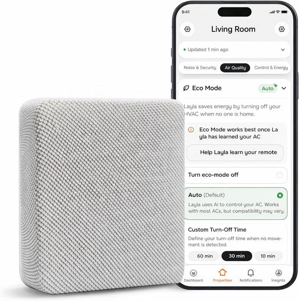 Layla Smart Air Conditioner Controller | WiFi Remote & Sensor | Wireless AC Controller, Home Energy-Saving Cooling Device | Quick & Easy Installation Maintains Comfort & Control for Mini Split