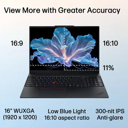 Lenovo ThinkPad E16 Gen 3 Laptop Computer for Office Business Daily use, Intel Ultra 7 255H, Arc 140T, 32GB DDR5 RAM, 1TB PCIe SSD, WiFi 6E, 16" FHD+, Webcam, Windows 11 Pro