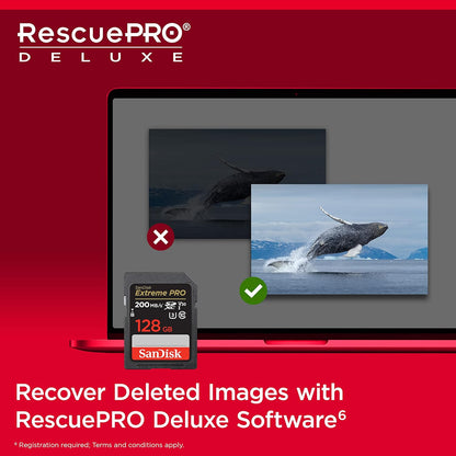 SANDISK 128GB Extreme PRO SDXC UHS-I Memory Card - C10, U3, V30, 4K UHD, SD Card - SDSDXXD-128G-GN4IN
