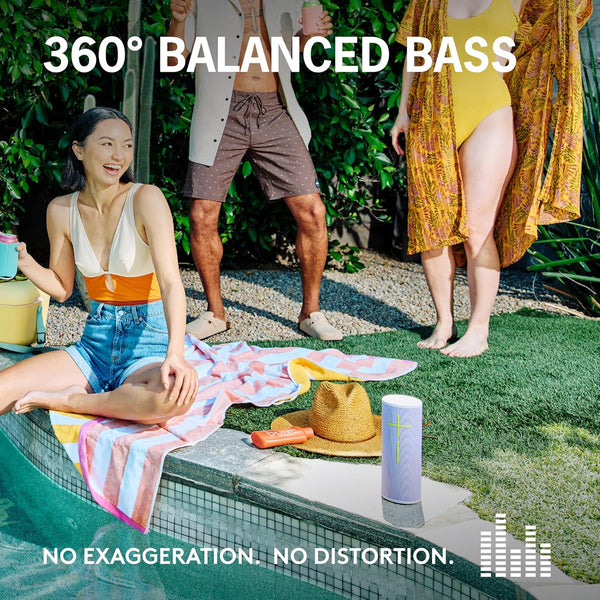 Ultimate Ears MEGABOOM 4 Portable Waterproof Bluetooth Speaker with Immersive 360-Degree Sound and Balanced Bass, Floating Speaker with 20-Hour Battery and 147ft (45m) Range - Blue