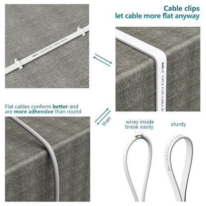 Jadaol Cat 8 Ethernet Cable 25 ft, 40Gbps 2000MHz Flat RJ45 S/FTP LAN Patch Cable, High-Speed Cat8 Network Cable for Router, Modem, Switch, Gaming Consoles, PC, Home Network & Streaming Devices, White